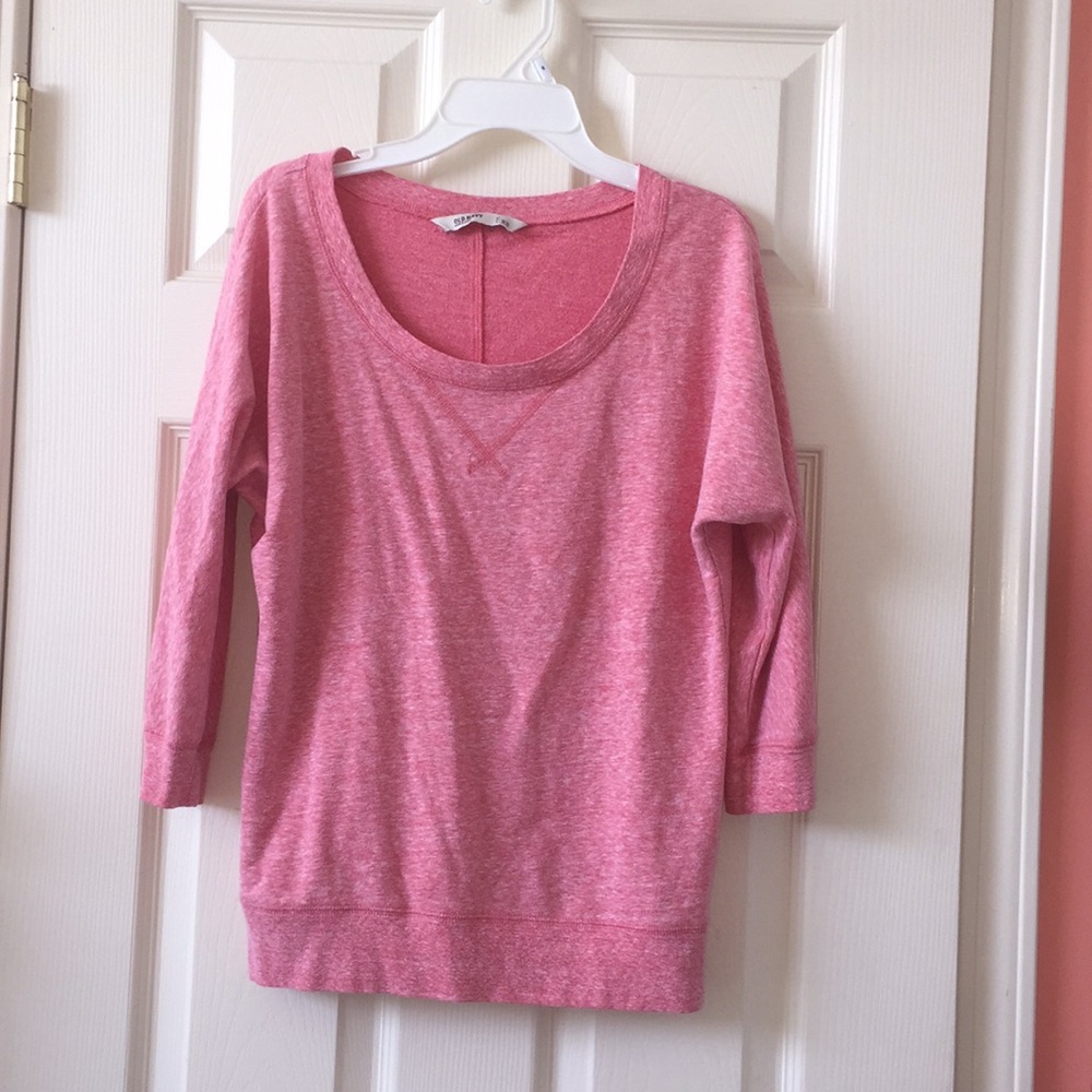Pink, Old Navy, long sleeved shirt.